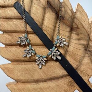 Loft Elegant Silver and  Blue Statement Necklace